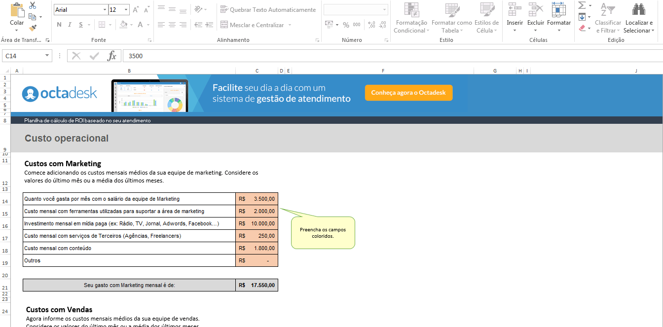 Calculadora de Roi - Como calcular o retorno sobre investimento - passo 2