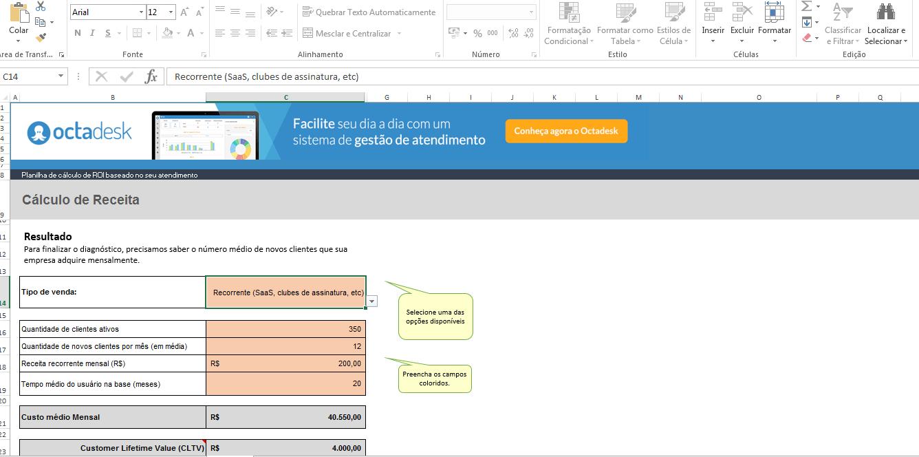 Calculadora de Roi - Como calcular o retorno sobre investimento - passo 3