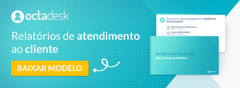 Modelo de relatório de atendimento ao cliente