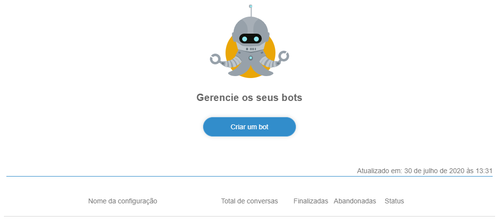 Configuração de chatbot