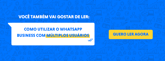 Banner que redireciona para o post WhatsApp Business com múltiplos usuários