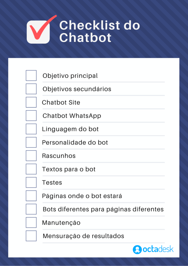 Checklist do chatbot