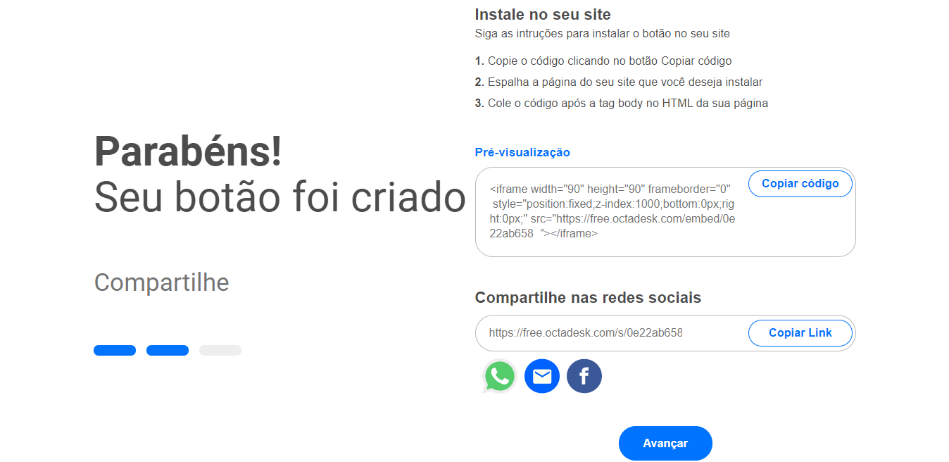 Instalar botão whatsapp no site