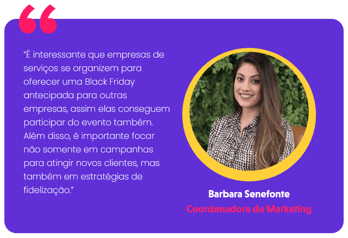 Citação de Barbara Senefonte Coordenadora de Marketing