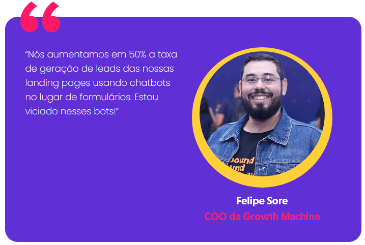 Citação de Felipe Sore COO da Growth Machine