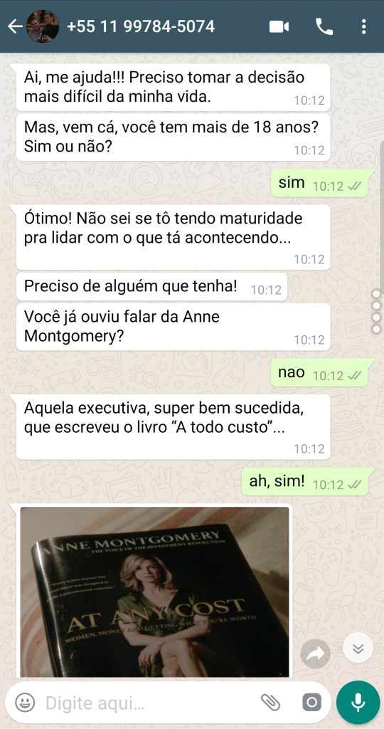 Print de conversa de um usuário com o chatbot da Netflix