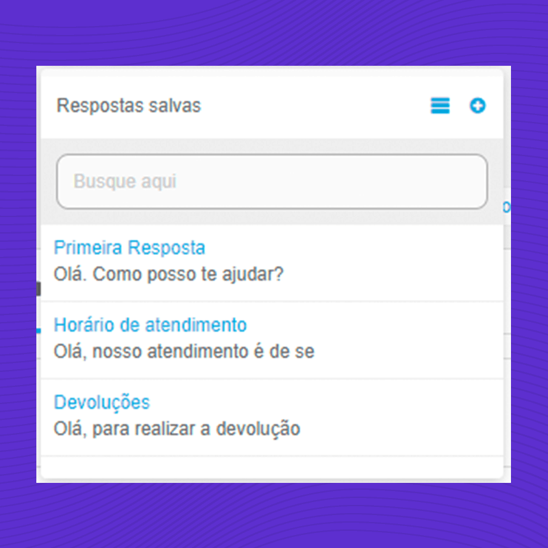 Respostas salvas no Octadesk