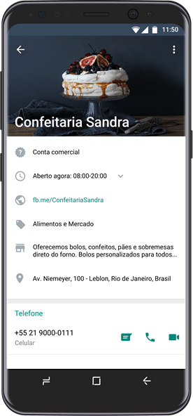 Perfil de empresa no WhatsApp Business