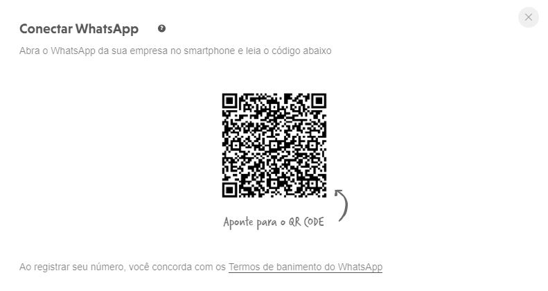 QR Code para conectar o WhatsApp no Octadesk