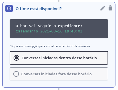 Definição do calendário de atendimento