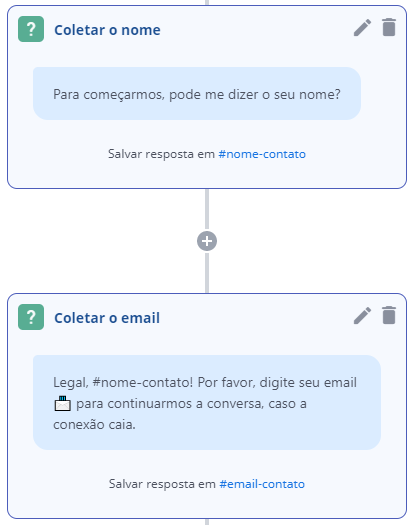 Coletar nome e email