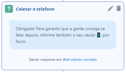 Coletar telefone