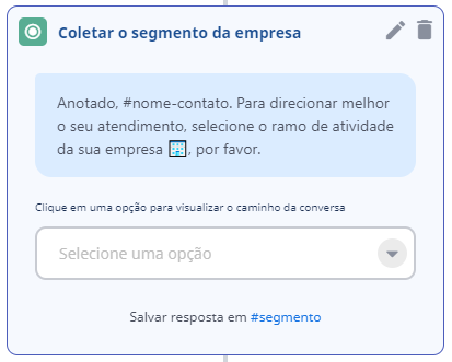 Coletar segmento da empresa