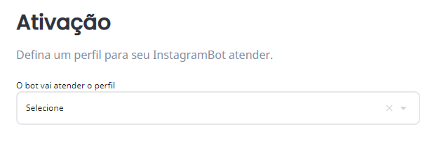 Ativação do chatbot no Instagram