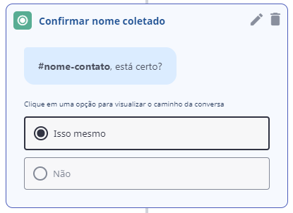 Coletar nome do contato