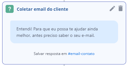 Coletar email do cliente