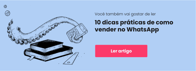 Banner com link para artigo "10 dicas práticas de como vender no WhatsApp"