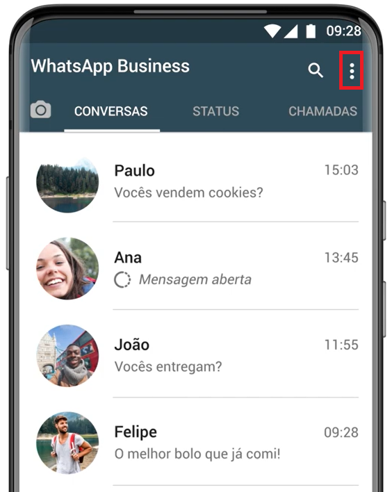 Catálogo de produtos no WhatsApp