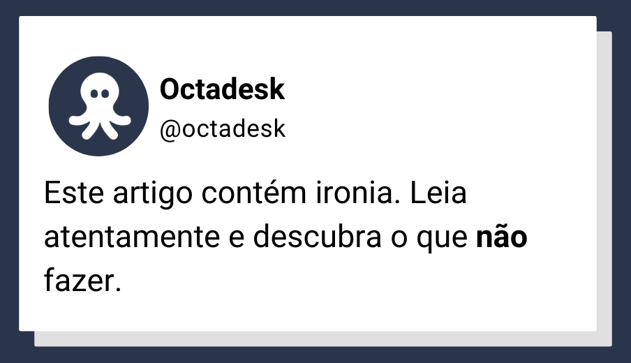 Print de tweet da Octadesk