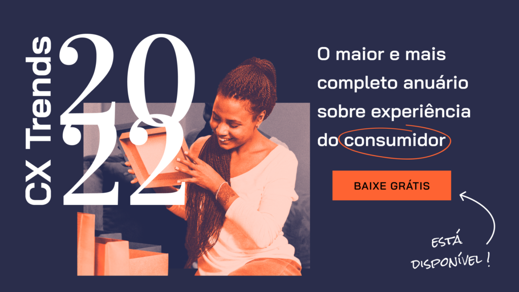 Banner para baixar o anuário CX Trends 2022